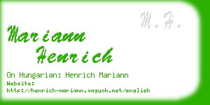 mariann henrich business card